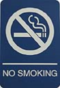 Molded ADA Signage 6x9 No Smoking