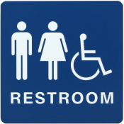 Molded ADA Signage 6x9 Unisex Handicap