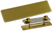 Uniform Badge Satin Gold 5/8"x2-1/2"