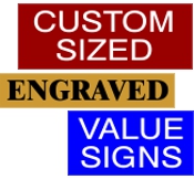 Custom Value Sign