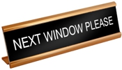 D328G - Next Window Sign w/ Desk Holder