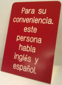 D975 - Spanish Speaker Sign